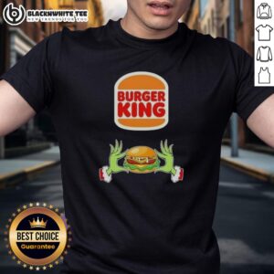 Happy Grinch Hands Love Burger King Merry Christmas T-Shirt