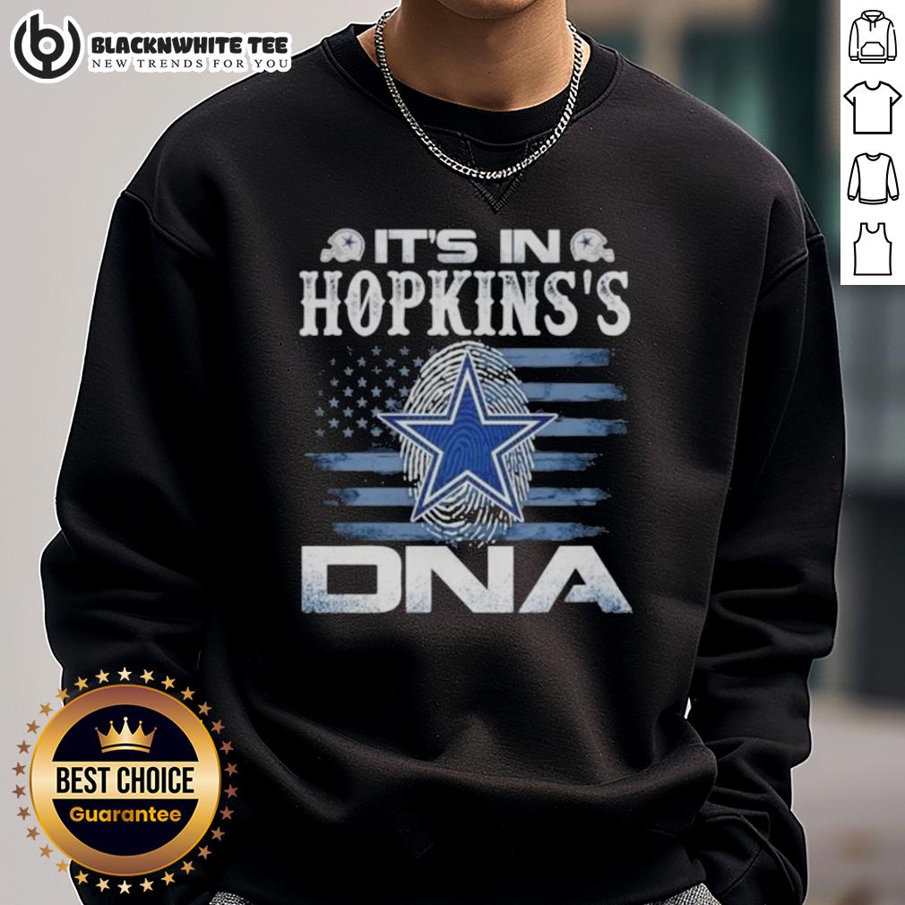 Good Hopkins Dallas Cowboys It’s In DNA US Flag T-Shirt - Image 5