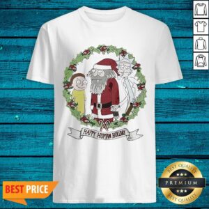 Hot Rick And Morty And Santa Claus Happy Human Holiday 2020 Shirt