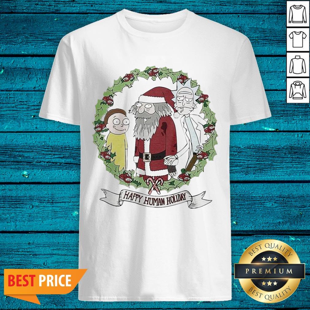 Hot Rick And Morty And Santa Claus Happy Human Holiday 2020 Shirt