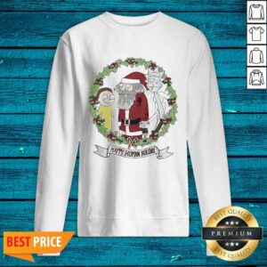 Alternative view of Hot Rick And Morty And Santa Claus Happy Human Holiday 2020 Shirt