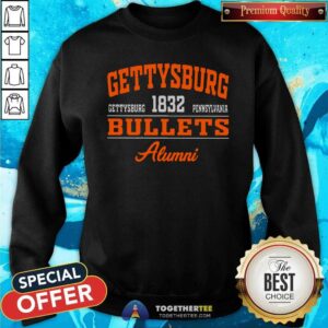 Alternative view of Top Gettysburg Bullets Alumni 1832 Pennsylvania Shirt