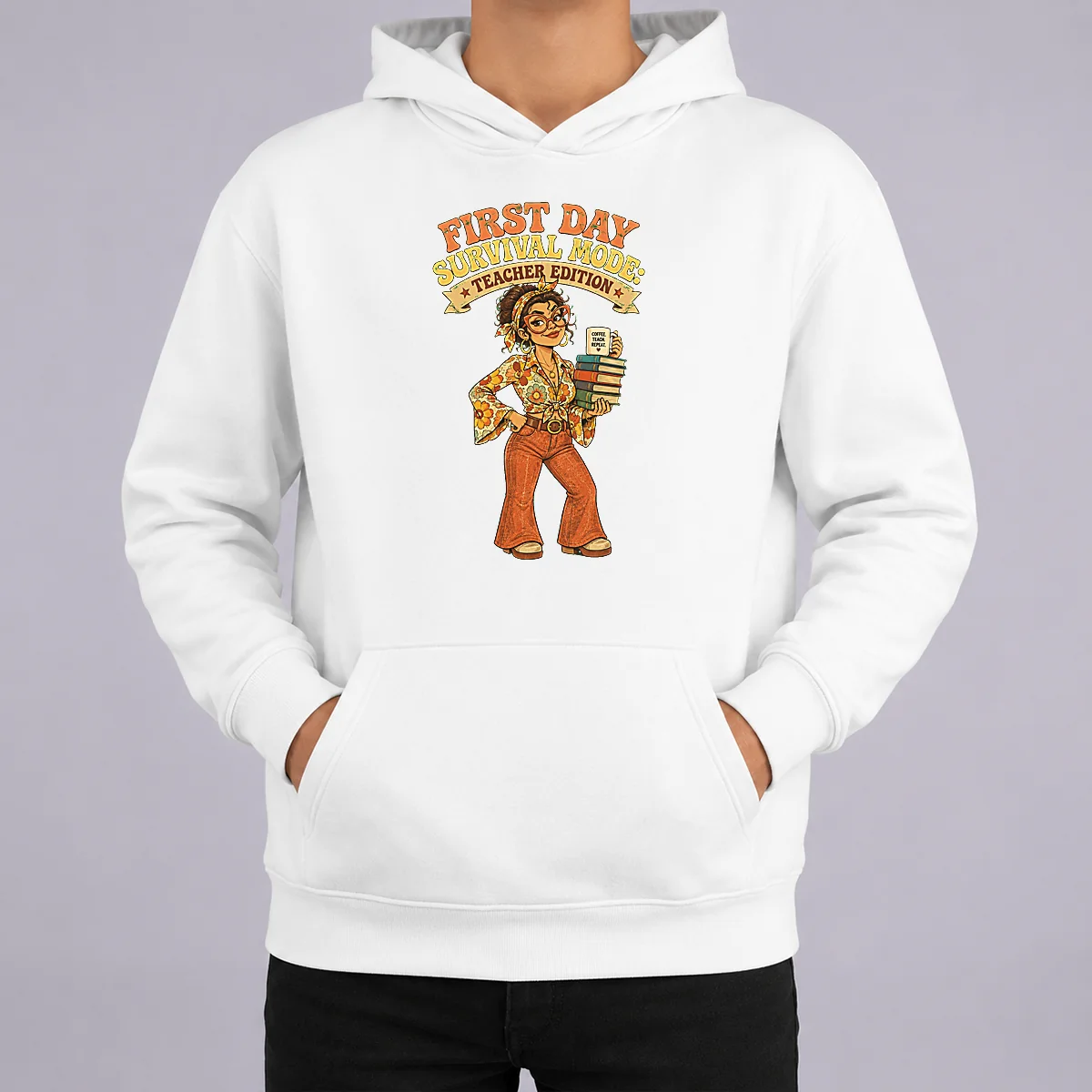 Pretty First Day Survival Teacher Vintage Shirt - Image 5