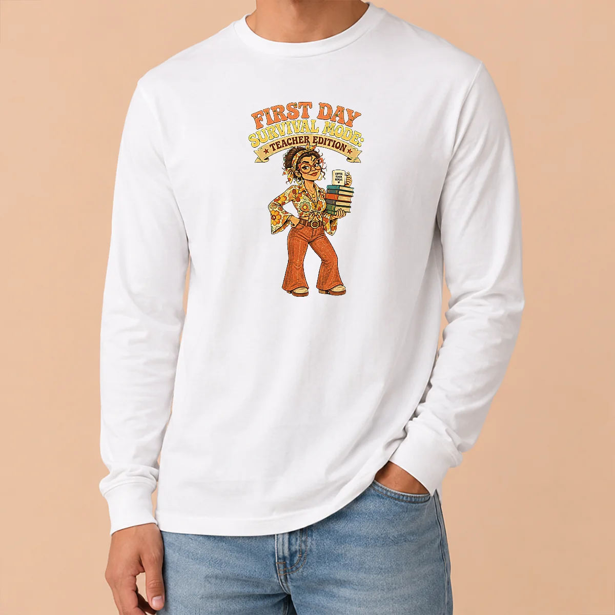 Pretty First Day Survival Teacher Vintage Shirt - Image 6