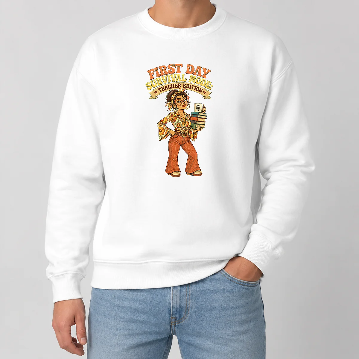 Pretty First Day Survival Teacher Vintage Shirt - Image 7