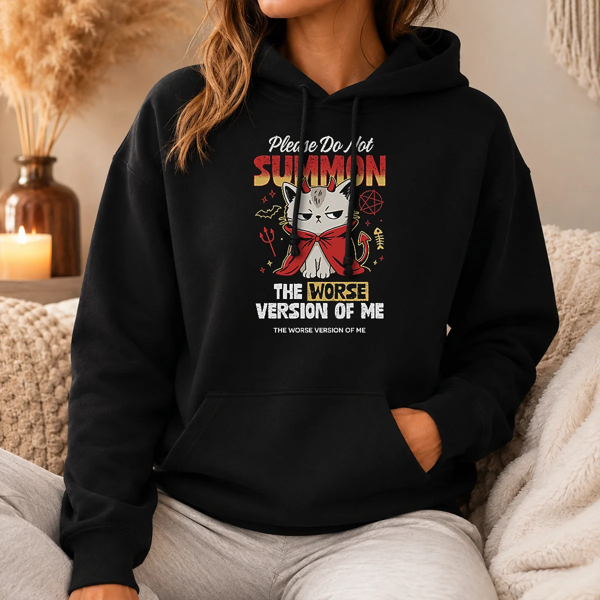 Original Please Do Not Summon The Worse Version Of Me Cat Shirt - Image 5