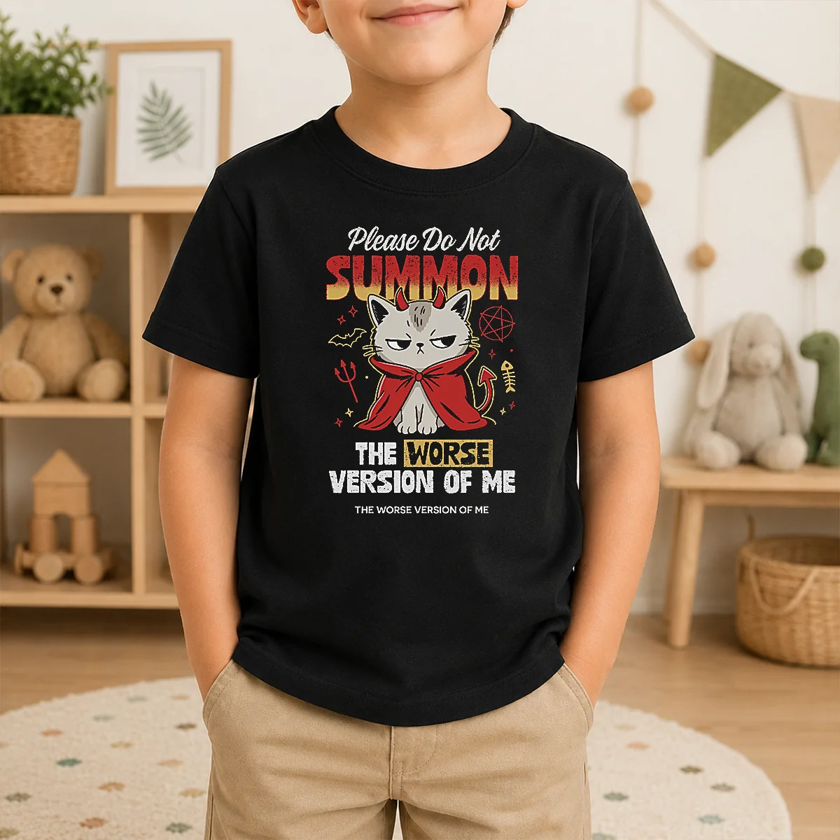 Original Please Do Not Summon The Worse Version Of Me Cat Shirt - Image 9