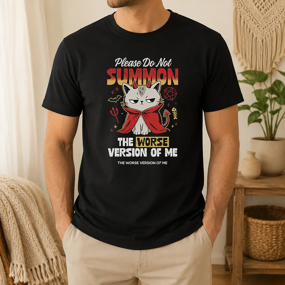Original Please Do Not Summon The Worse Version Of Me Cat Shirt