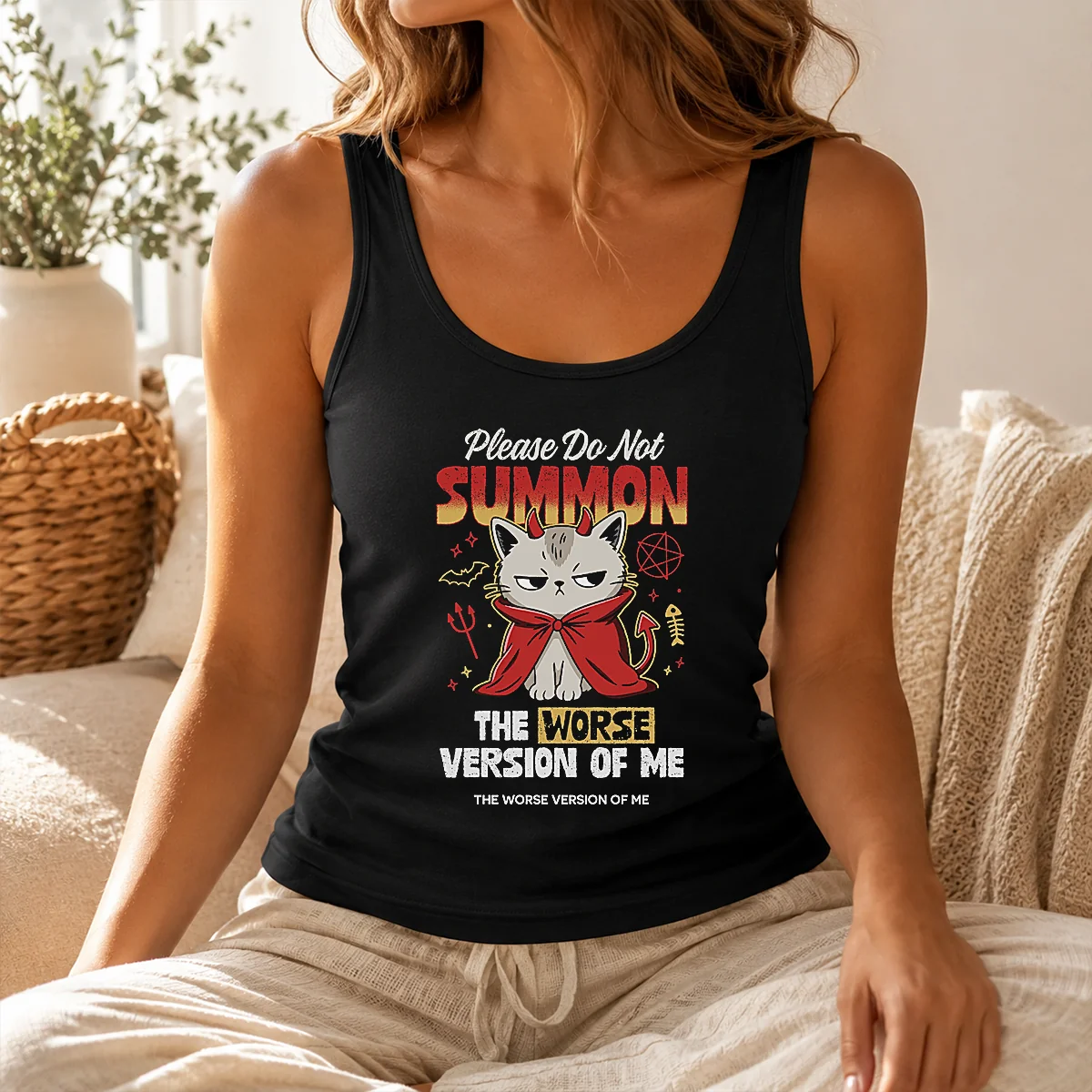 Original Please Do Not Summon The Worse Version Of Me Cat Shirt - Image 3