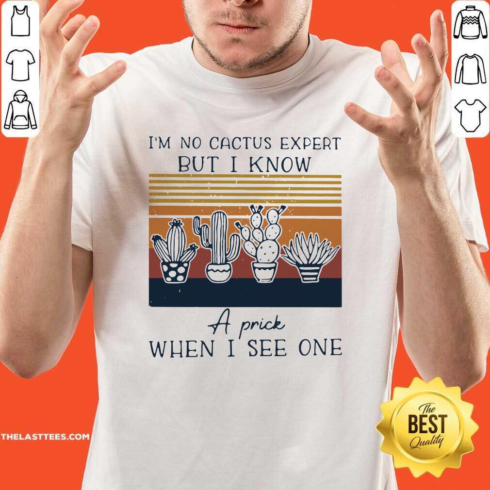 Top Im No Cactus Expert But I Know A Prick When I See One Vintage Shirt