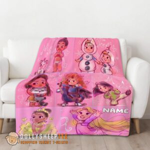Alternative view of Perfect Disney Kids Princess Sketches Blanket Fleece Customized Blanket