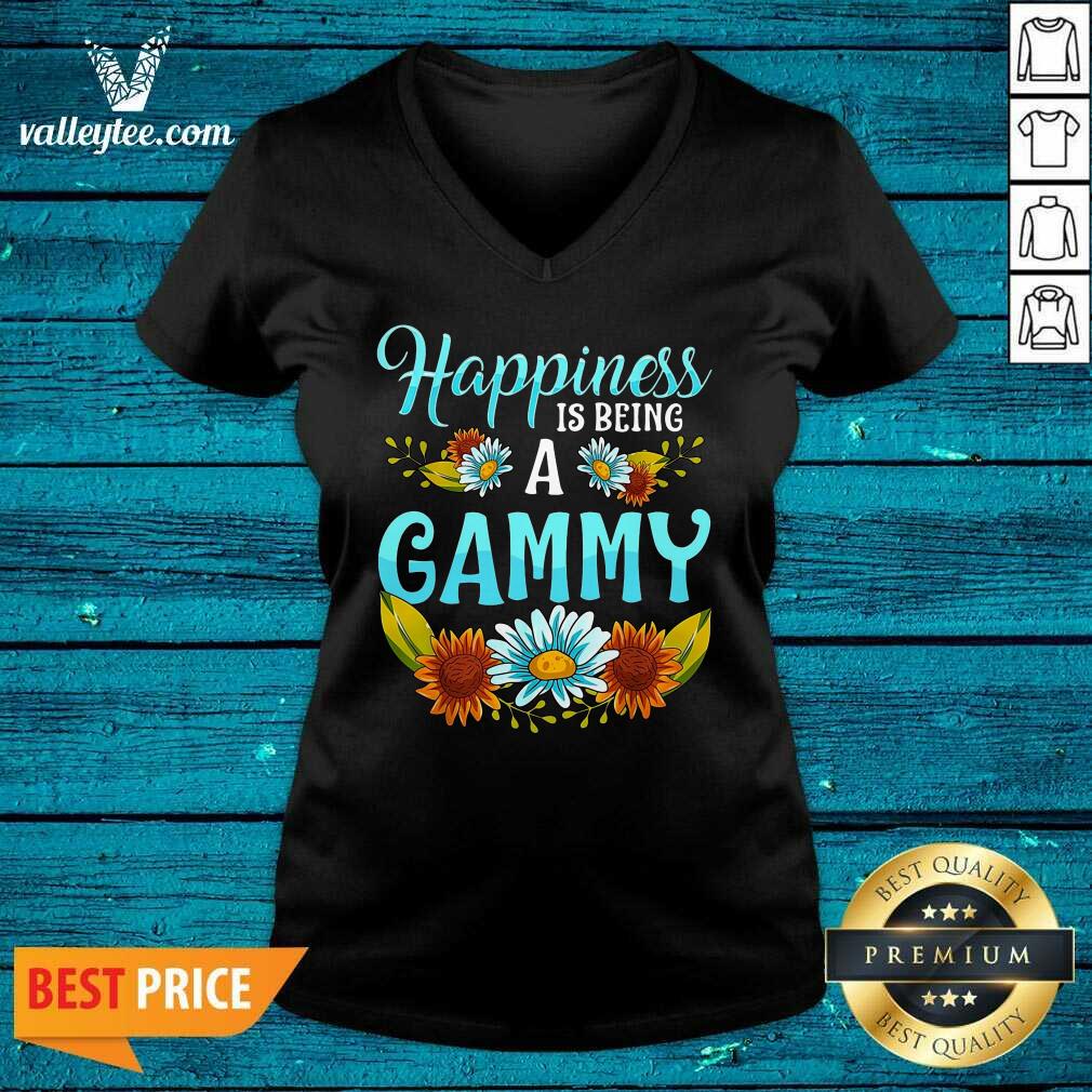 Flower Happiness Is Being A Gammy Shirt - Image 3