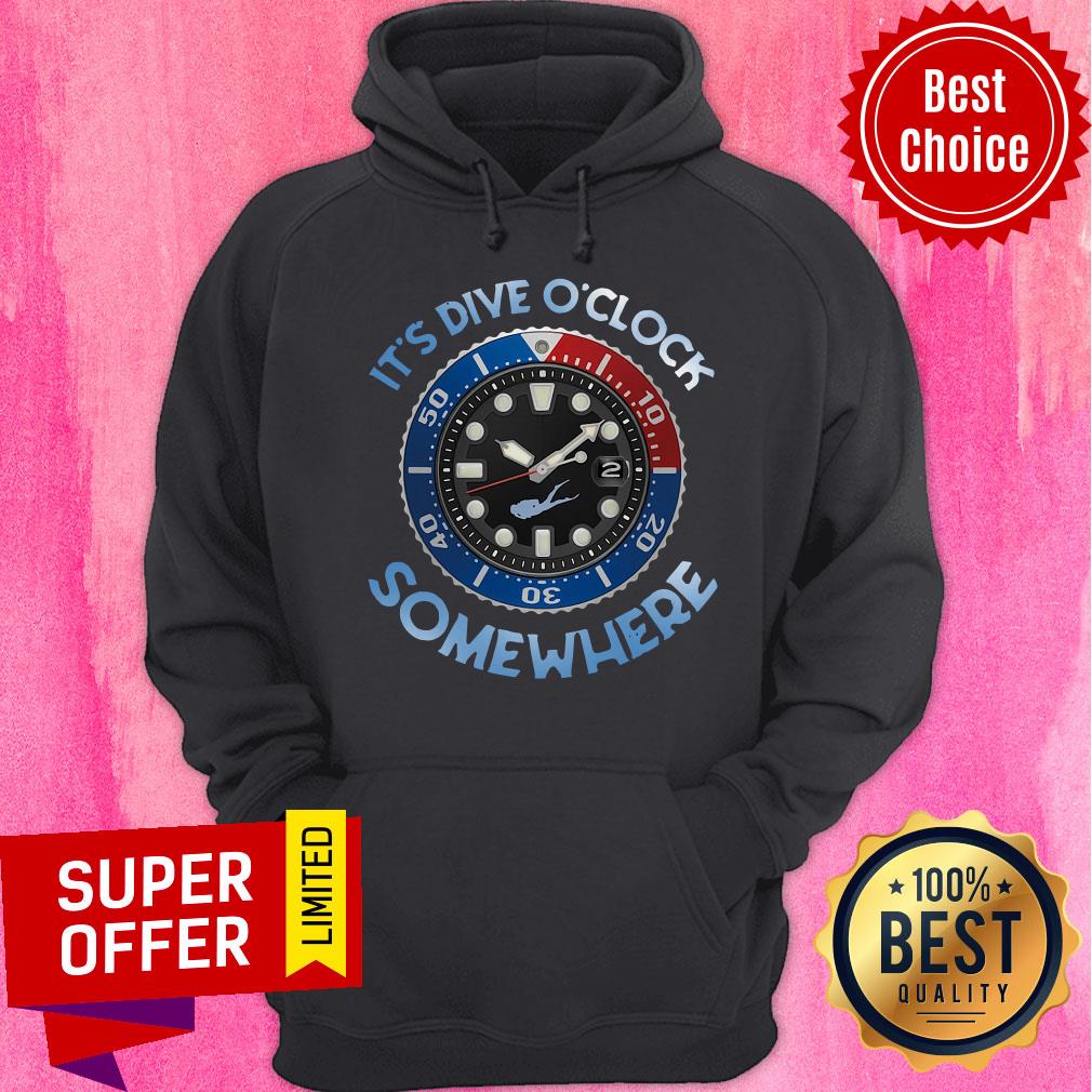 Top Scuba Diving It's Dive O'clock Somewhere Compass Shirt - Image 3