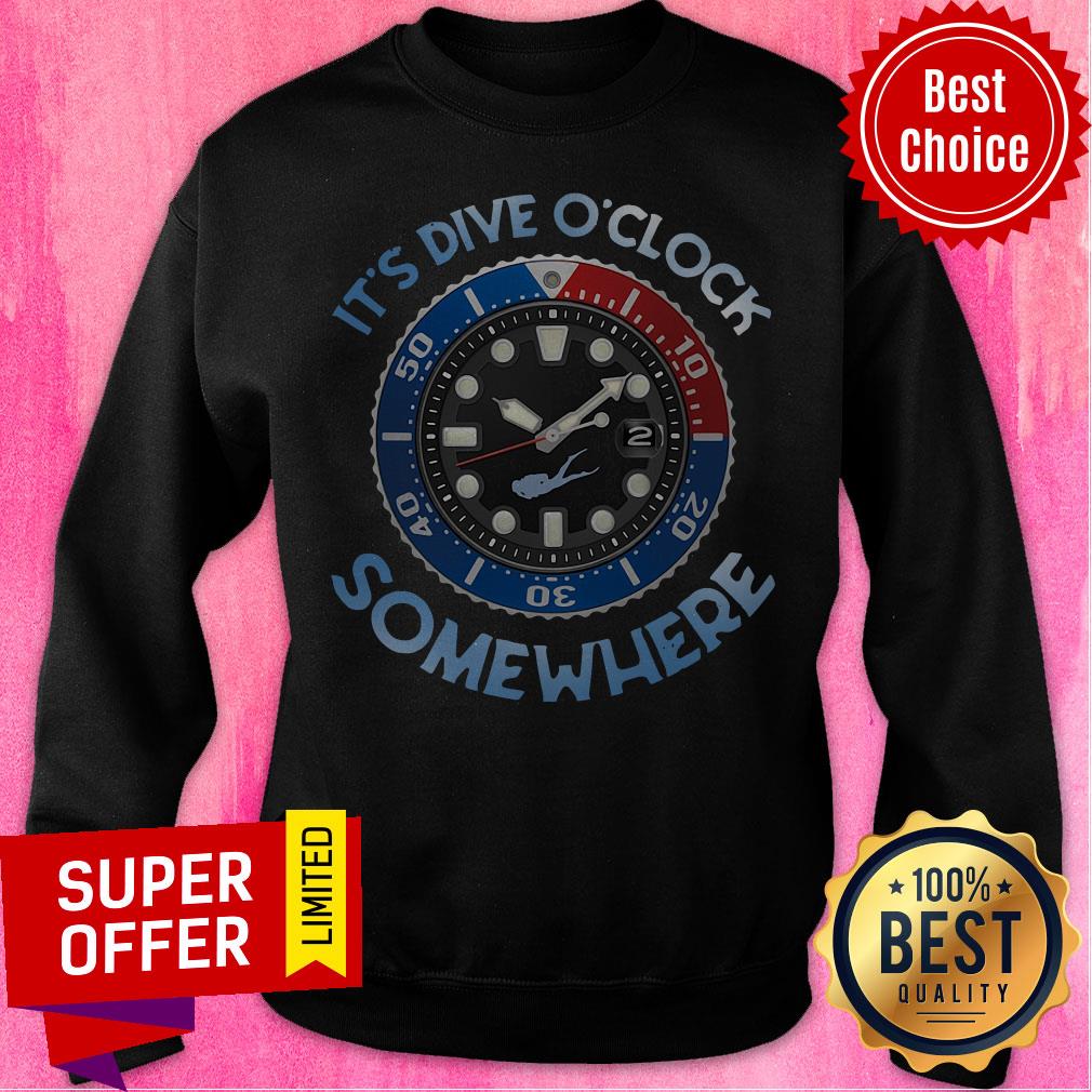 Top Scuba Diving It's Dive O'clock Somewhere Compass Shirt - Image 2