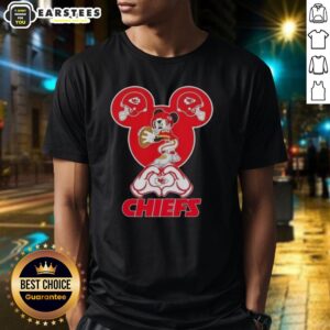 Good Mickey Hands Heart Kansas City Chiefs Football T-Shirt