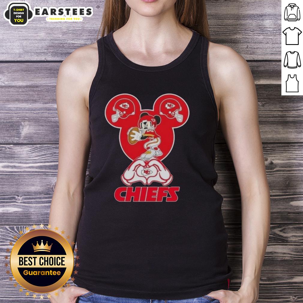 Good Mickey Hands Heart Kansas City Chiefs Football T-Shirt - Image 4
