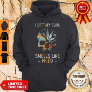 Alternative view of Official Skull I Bet My Soul Smells Like Weed Shirt