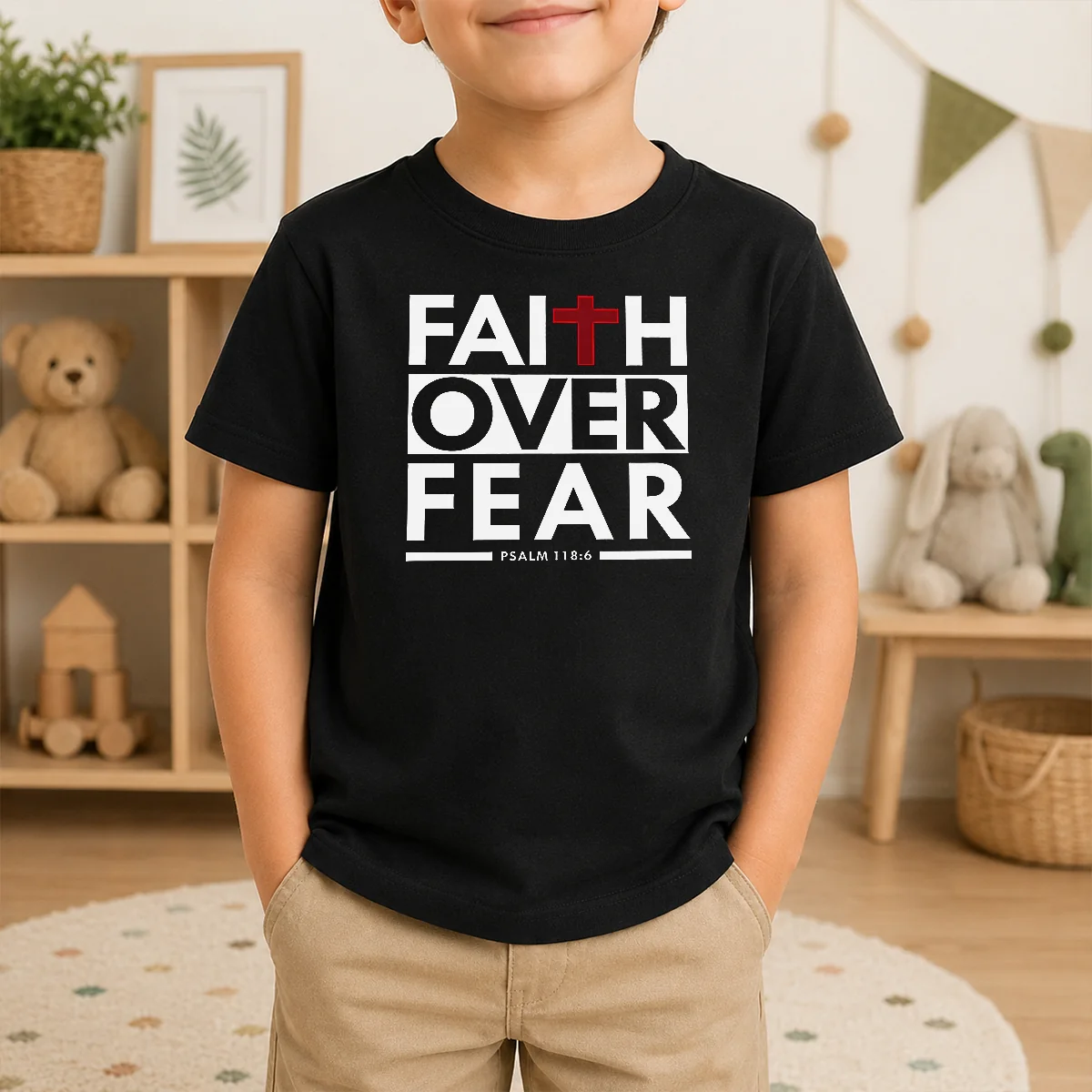 Hot Faith Over Fear Shirt - Image 9