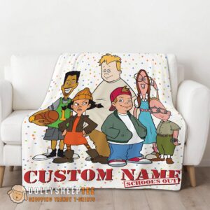 Alternative view of Hot Cute Official Recess Cartoon School's Out Blanket Fleece Customized Blanket