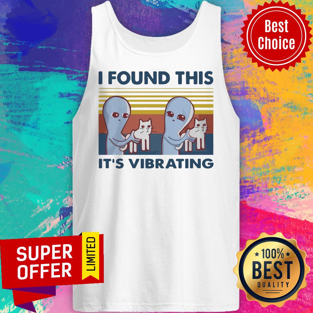 Awesome I Found This It’s Vibrating Vintage Retro Cat Shirt - Image 5