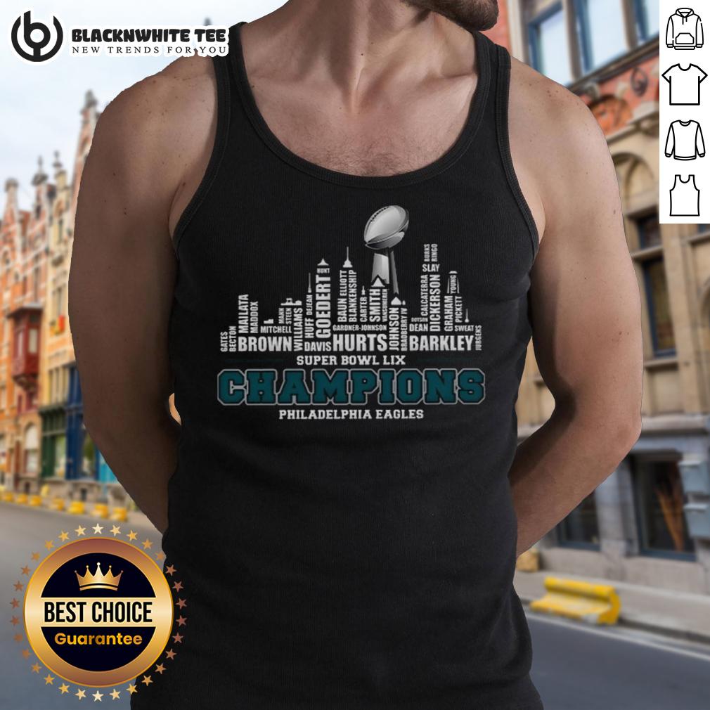Original Philadelphia Eagles The Champions 2025 Super Bowl LIX Skyline Name City T-Shirt - Image 4