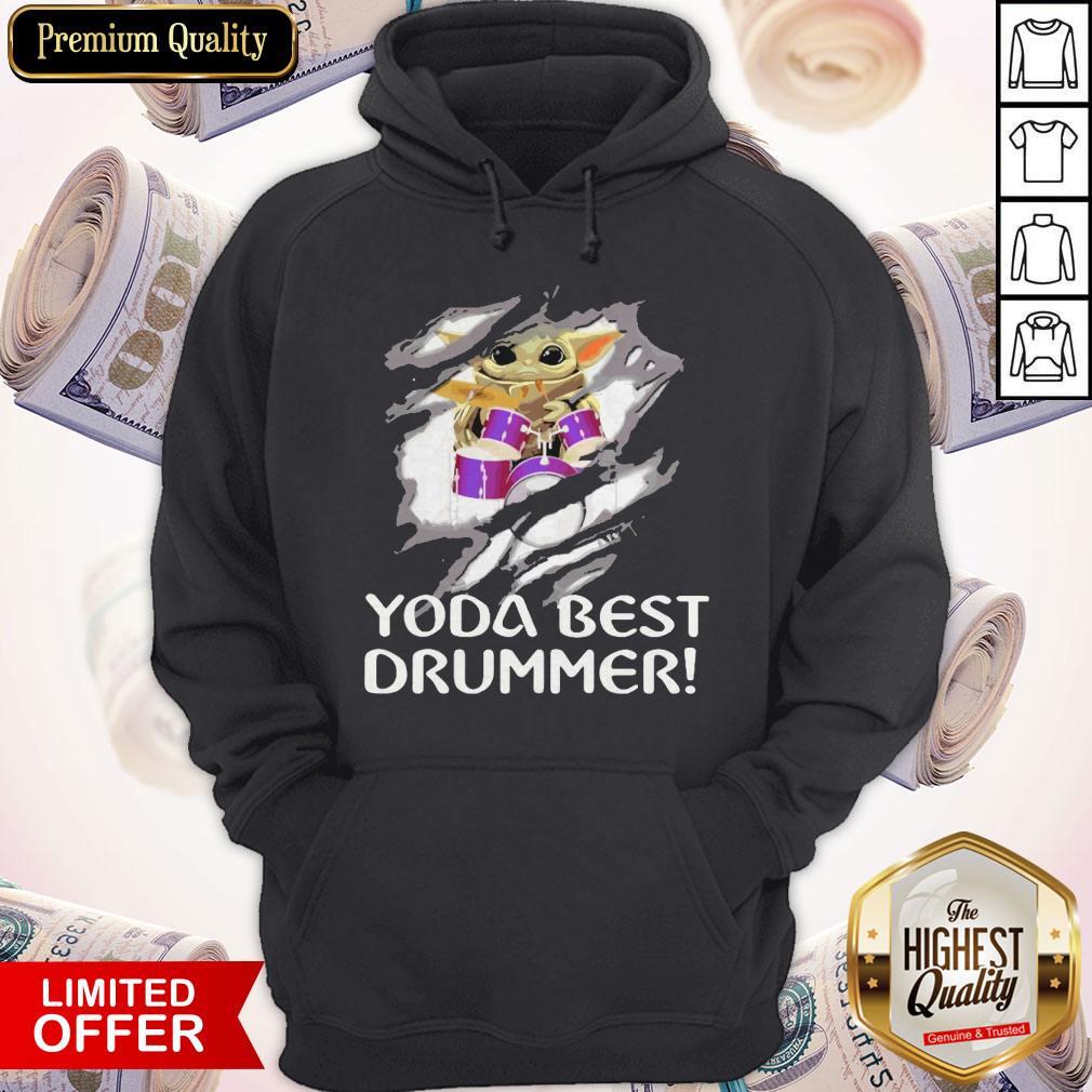 Blood Inside Me Baby Yoda Best Drummer Shirt - Image 2