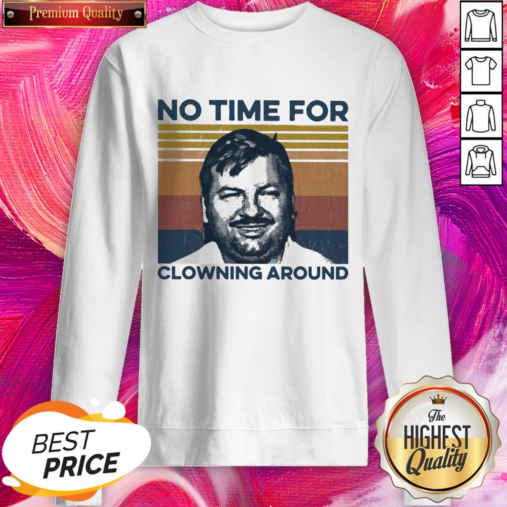 Hot True Crime No Time For Clowning Around Vintage Retro Shirt - Image 4