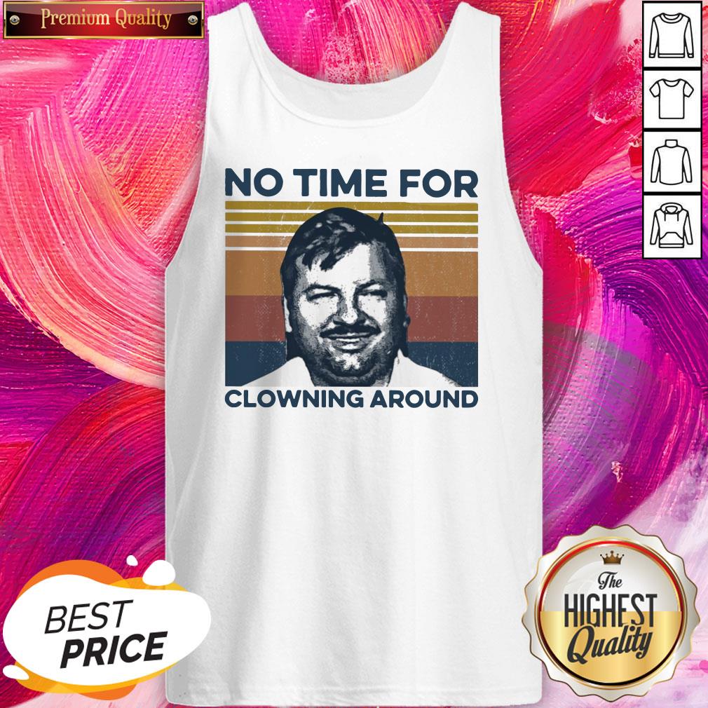 Hot True Crime No Time For Clowning Around Vintage Retro Shirt - Image 3