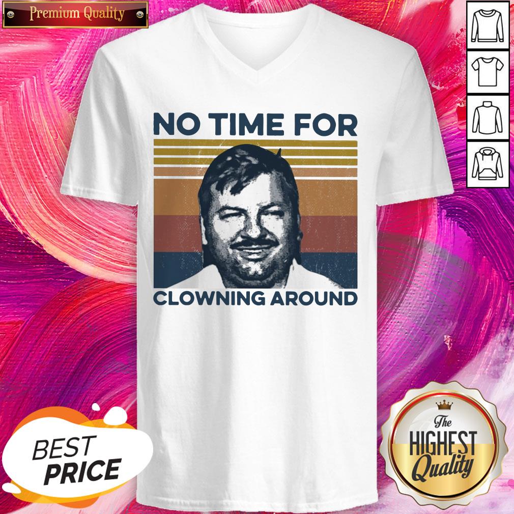 Hot True Crime No Time For Clowning Around Vintage Retro Shirt - Image 2