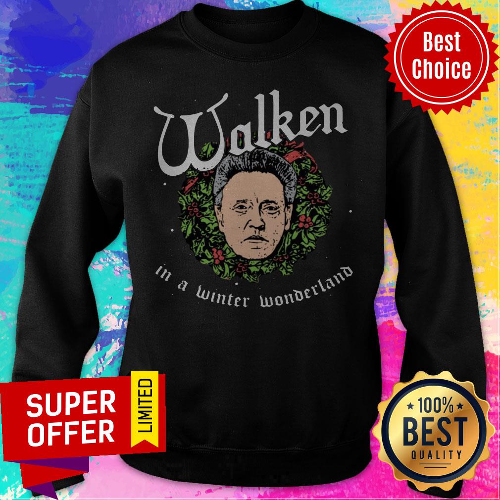 Nice Walken In A Winter Wonderland Christmas Shirt - Image 4