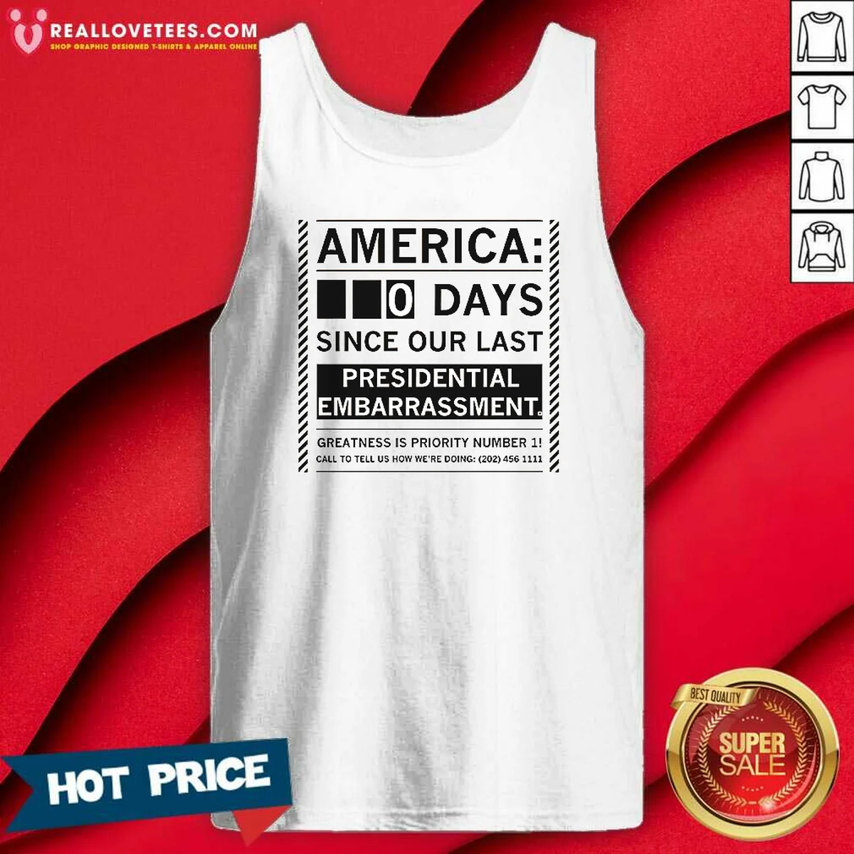 Good America 0 Days Since Our Last Presidential Embarrassment Shirt - Image 5