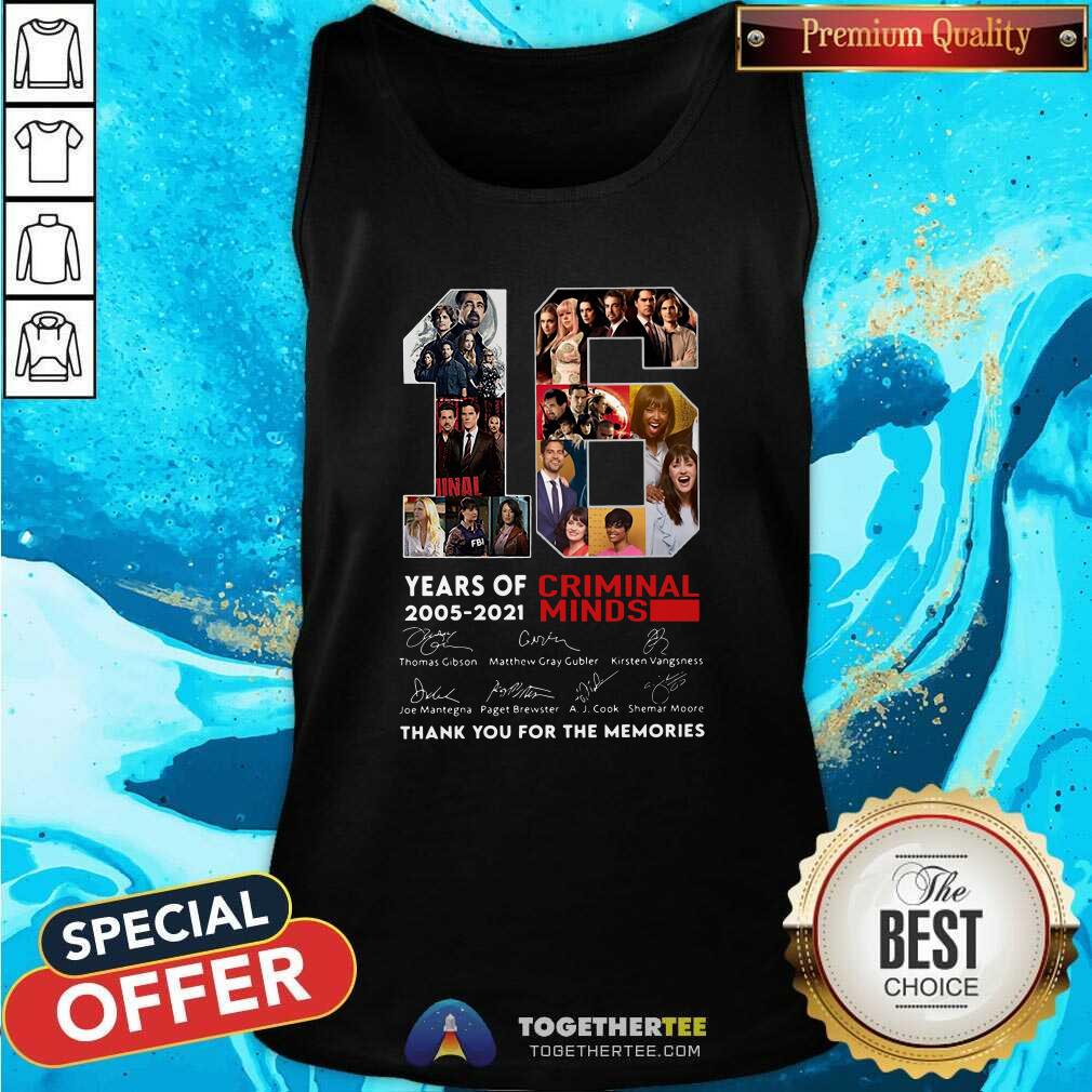 Hot 16 Years Of 2005 2021 Criminal Minds Thank You For The Memories Signatures Shirt - Image 5