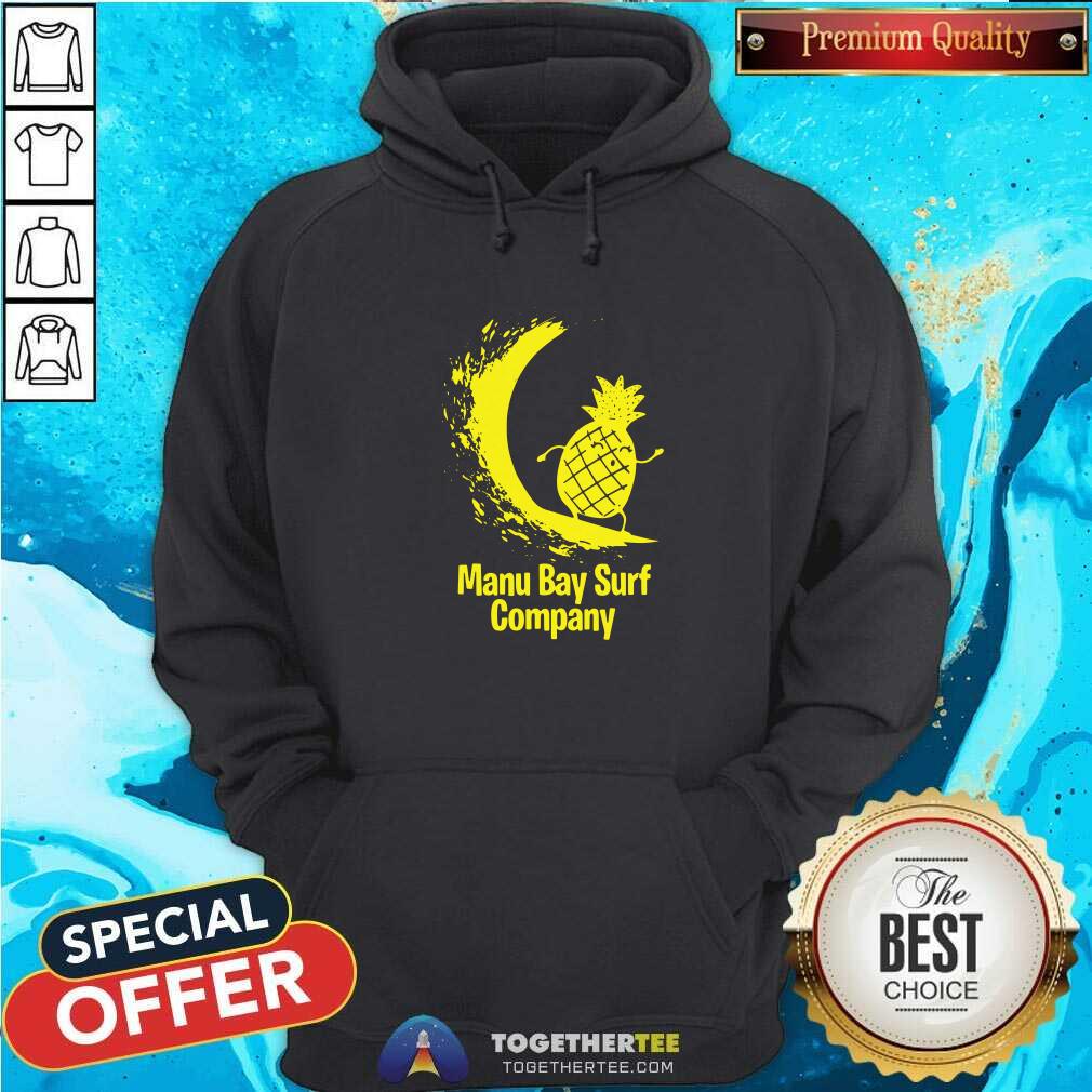 Original Manu Bay Surf Company New Zealand Gold Surfing Pineapple Shirt - Image 5