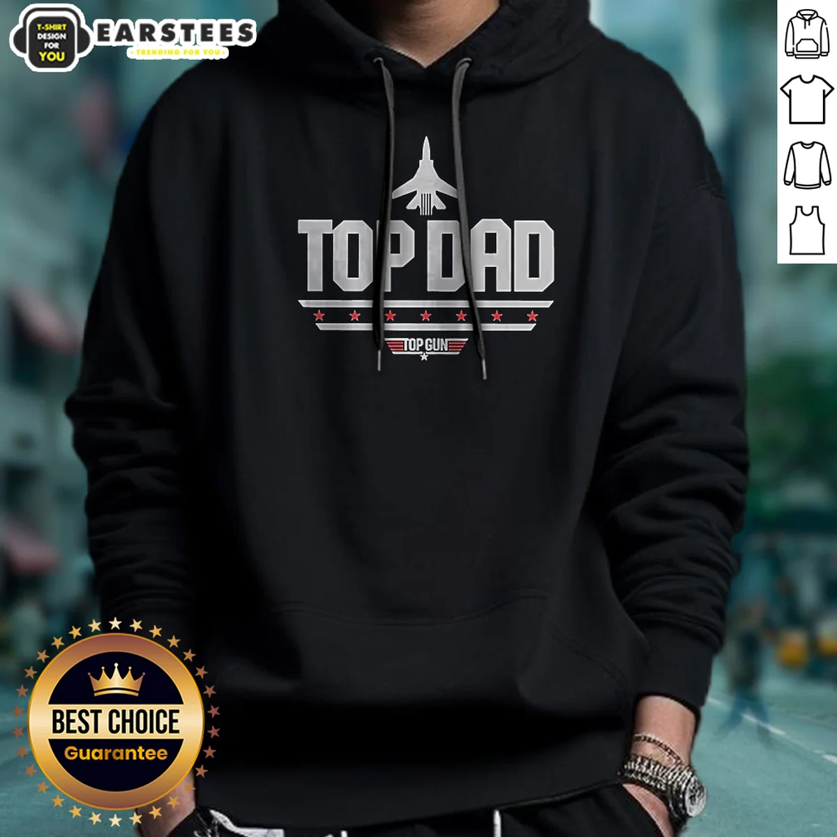 Original Top Dad Top Gun Logo Parody Shirt - Image 3