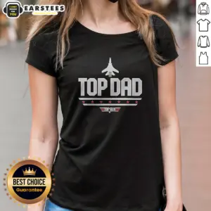 Alternative view of Original Top Dad Top Gun Logo Parody Shirt