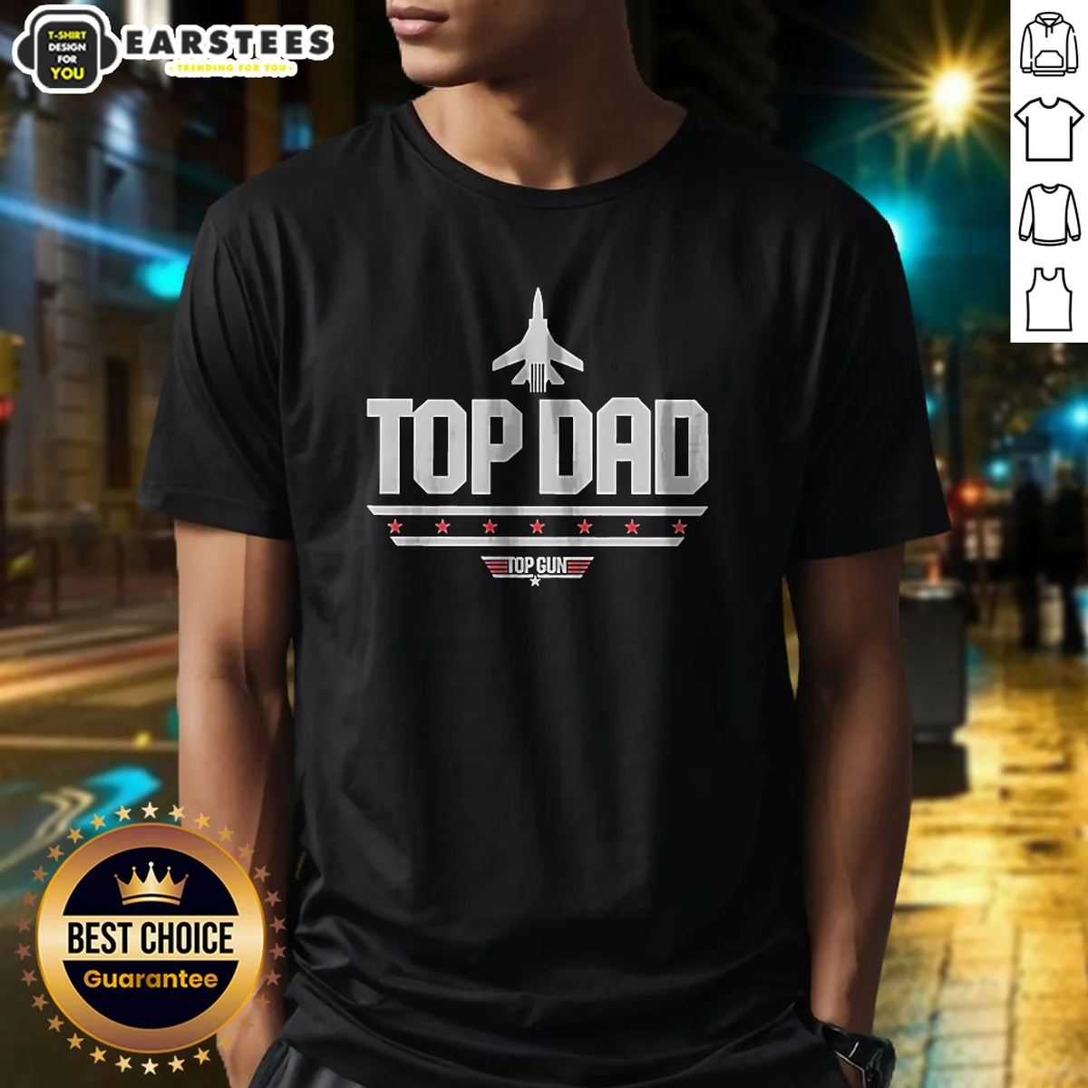 Original Top Dad Top Gun Logo Parody Shirt
