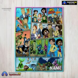 Official Wild Kratts Creature Adventures Collage Blanket Fleece Customized Blanket
