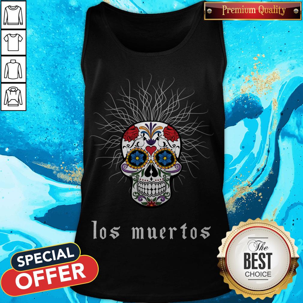 Halloween Skull Wiry Burst Behind Day Dead Dia De Los Muertos Shirt - Image 3