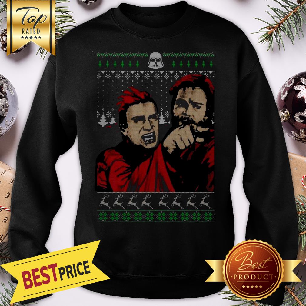 The Mandalorian Mashup Woman Yelling At A Cat Ugly Christmas Shirt - Image 4
