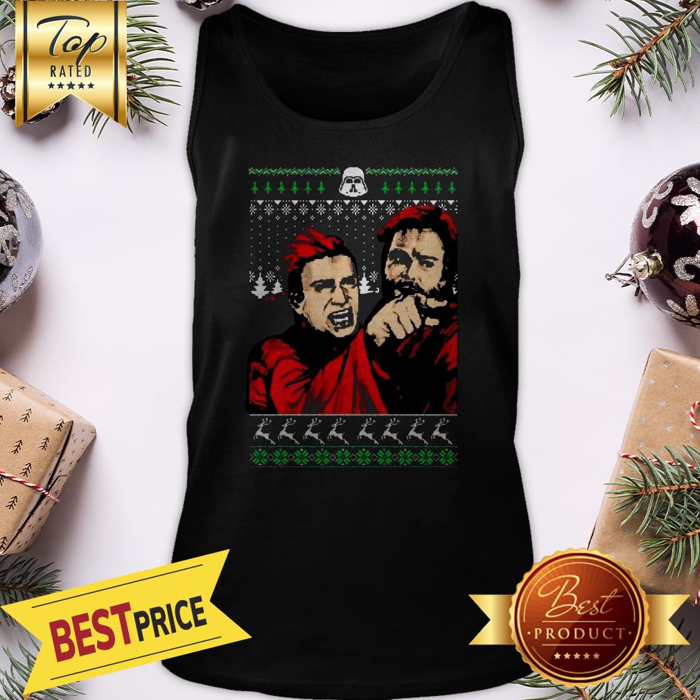 The Mandalorian Mashup Woman Yelling At A Cat Ugly Christmas Shirt - Image 3