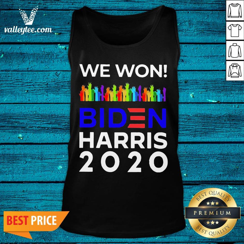 Top We Won Biden Harris 2020 For President Lgbtq Election Celebrate Shirt - Image 4