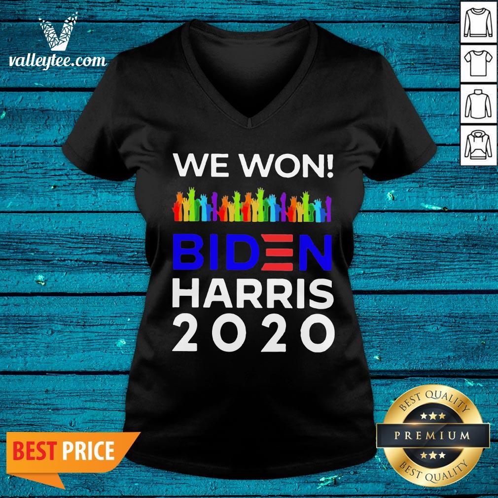 Top We Won Biden Harris 2020 For President Lgbtq Election Celebrate Shirt - Image 3