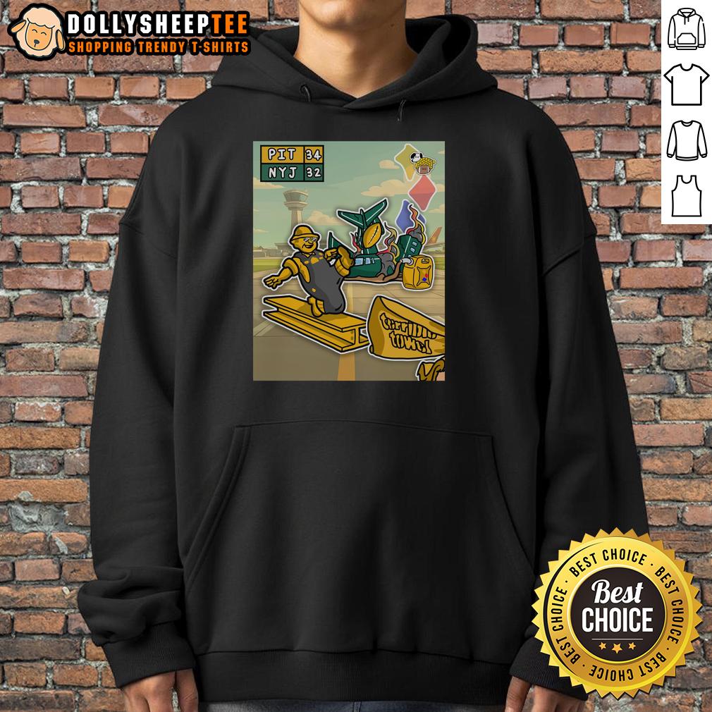 Hot Jet Fuel Does Not Melt Steel Beams Pit Defeat NYJ T-Shirt - Image 2