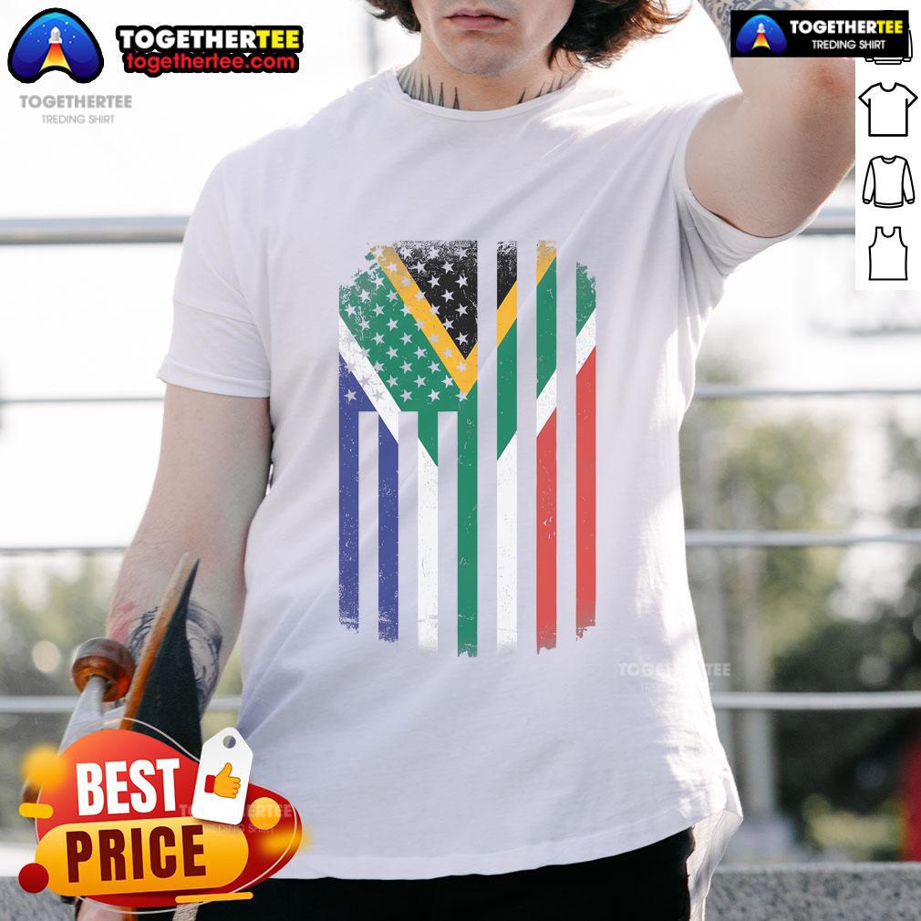 Nice United States Of America USA Africa Flag T-Shirt