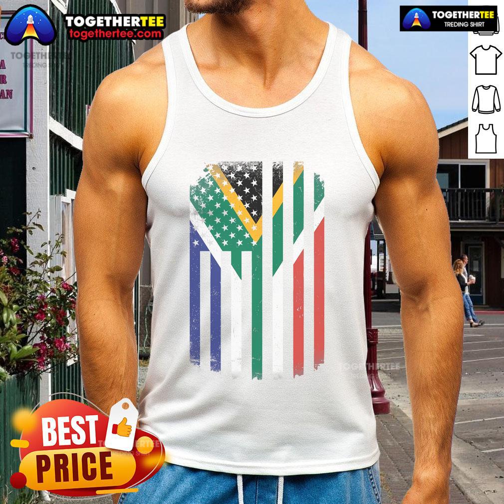 Nice United States Of America USA Africa Flag T-Shirt - Image 4