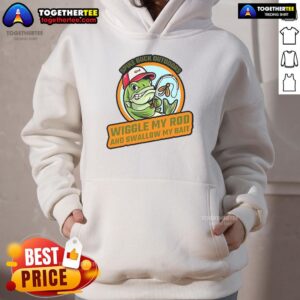 Alternative view of Top Wiggle My Rod And Swallow My Bait Fish T-Shirt