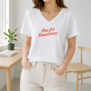 Alternative view of Awesome Gay For Democracy Shirt