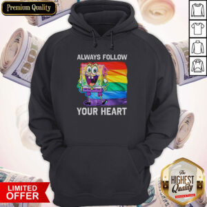 Alternative view of LGBT SpongeBob Always Follow Your Heart Shirt