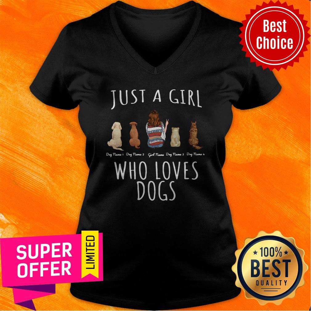 Official Just A Girl Who Loves Dogs Shirt - Image 4