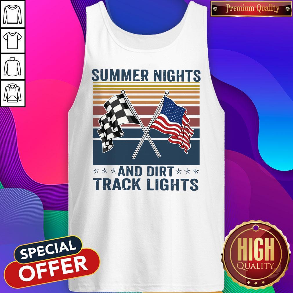 Summer Nights And Dirt Track Lights Vintage Shirt - Image 4